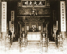 正大光明殿上的宣统皇帝溥仪